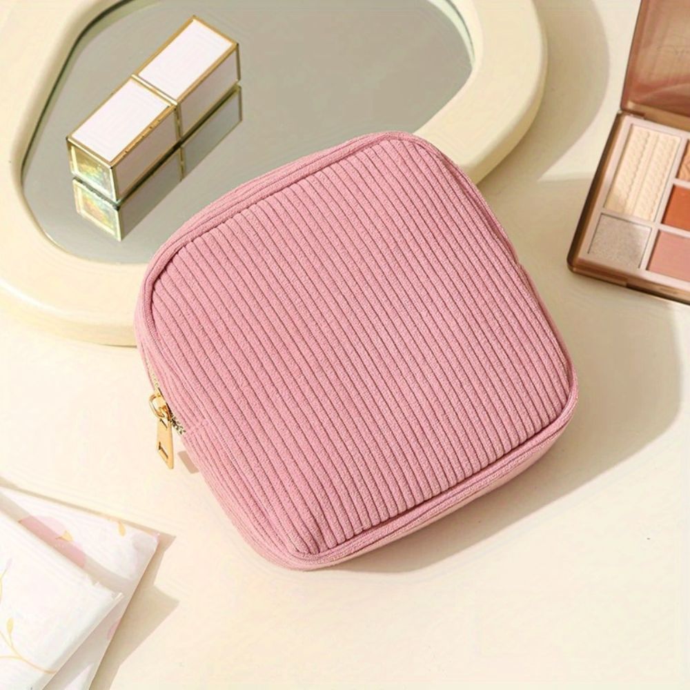 Velours Make-uptasje Set – Compact en Stijlvol