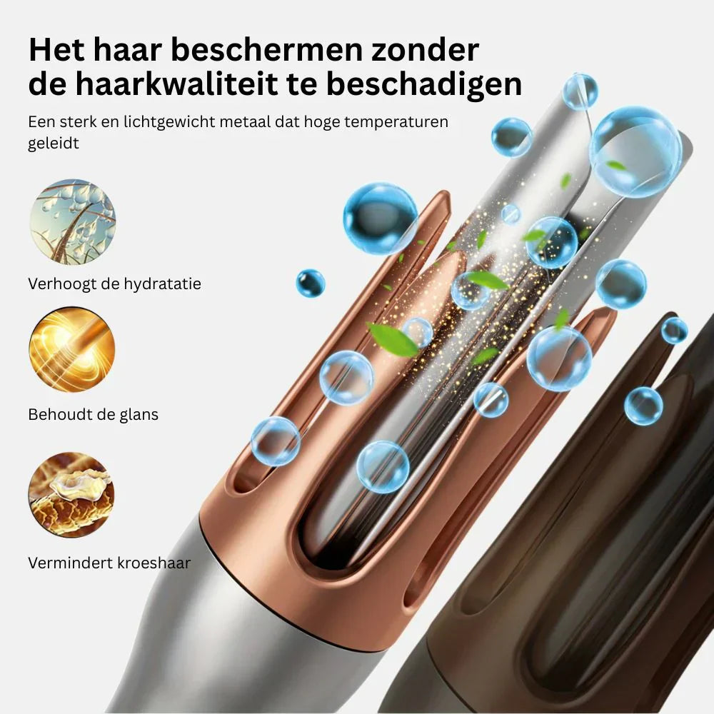 Automatische Krultang met Roterende Staaf – Anti-Klit & Veilige Styling