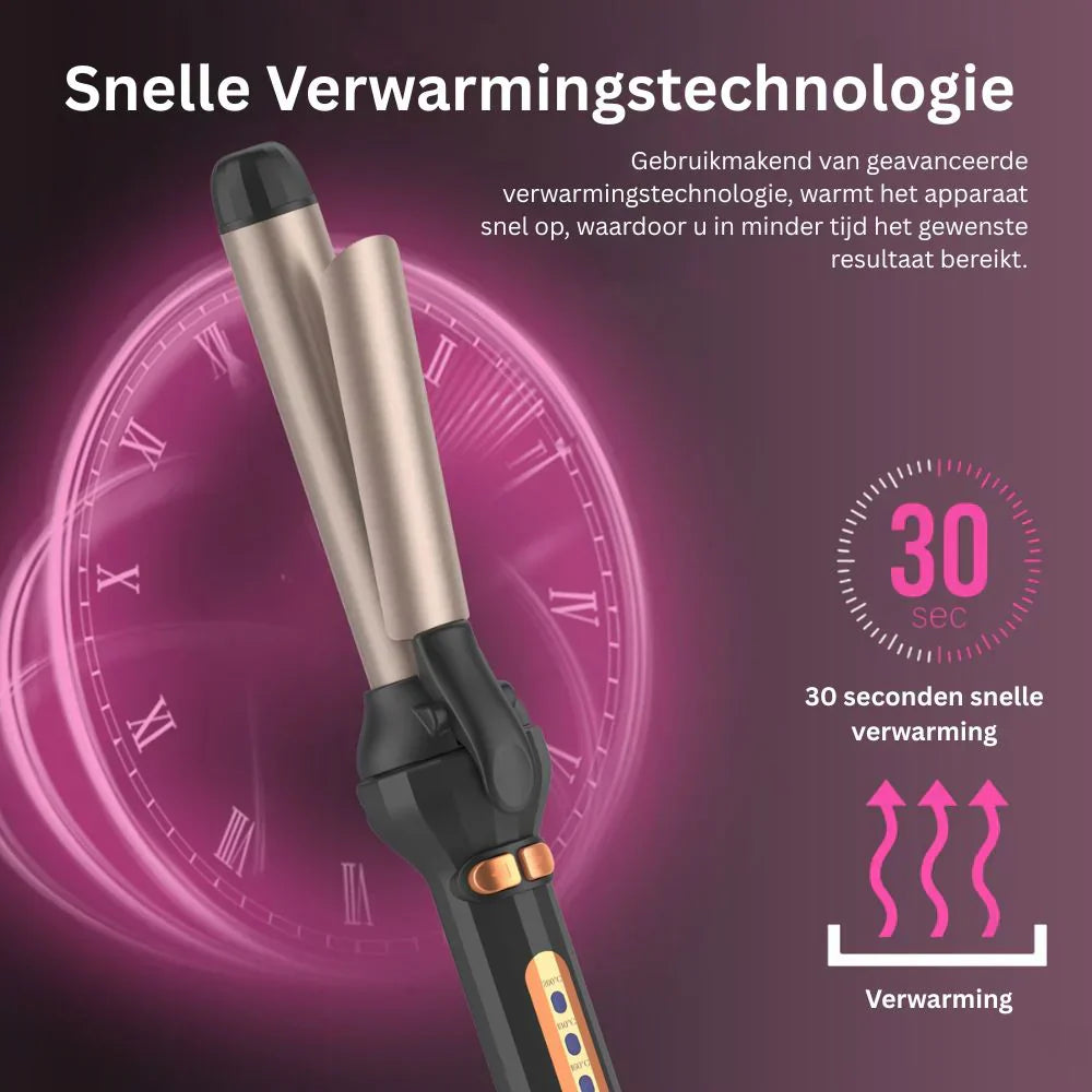 Roterende Krultang met Temperatuurregeling – Professionele Styling