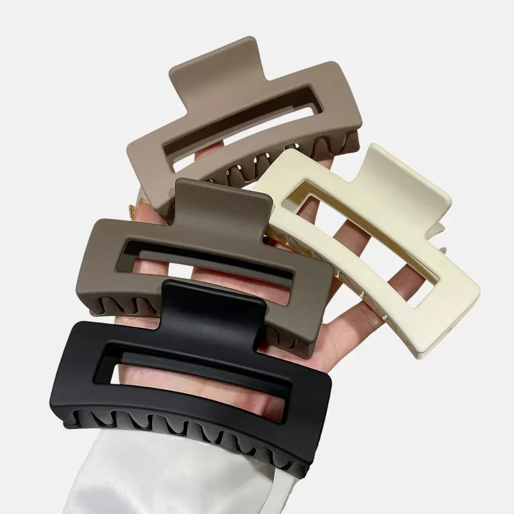 Set van 4 Matte Vierkante Haarclips – Stijlvolle Haaraccessoires