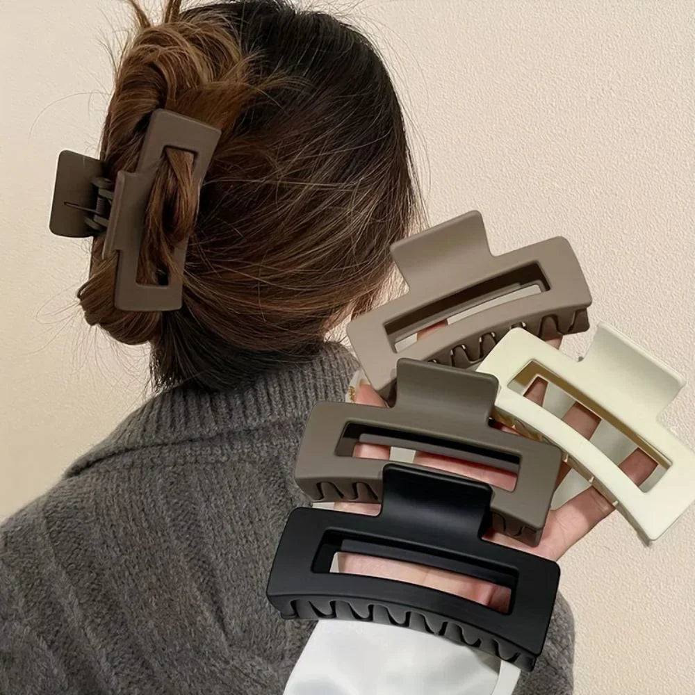 Set van 4 Matte Vierkante Haarclips – Stijlvolle Haaraccessoires