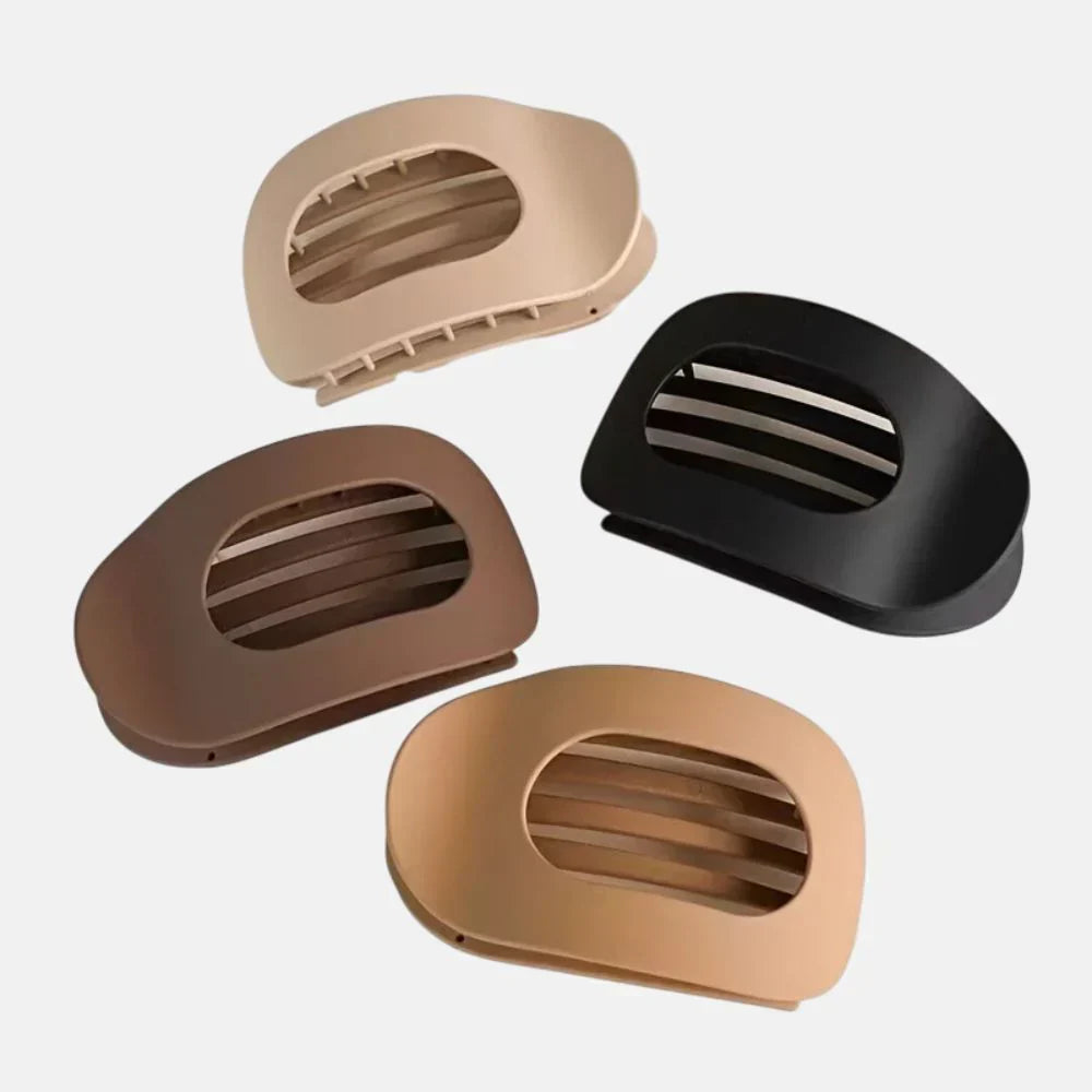 Set van 4 Matte Platte Haarclips – Anti-Slip Design