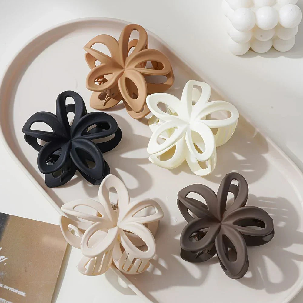 Set van 5 Frosted Bloem Haarclips – Elegante Haaraccessoires