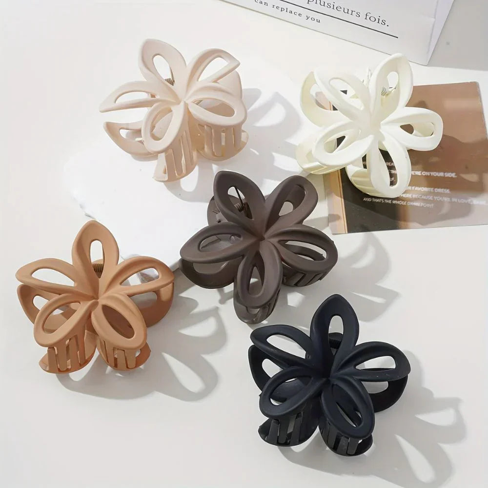 Set van 5 Frosted Bloem Haarclips – Elegante Haaraccessoires