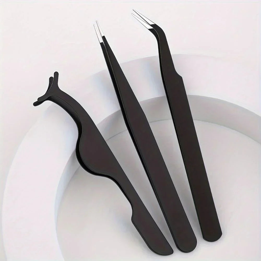 Wimper Verlengingsset 3-delig – Pincet, Kruller en Borsteltje