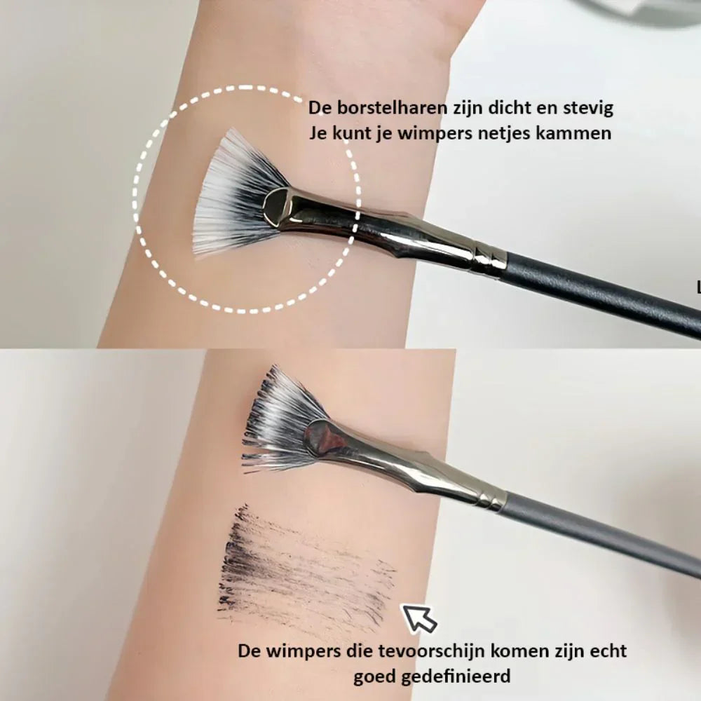 Wimperborstel Mini Fan – Gebogen Design