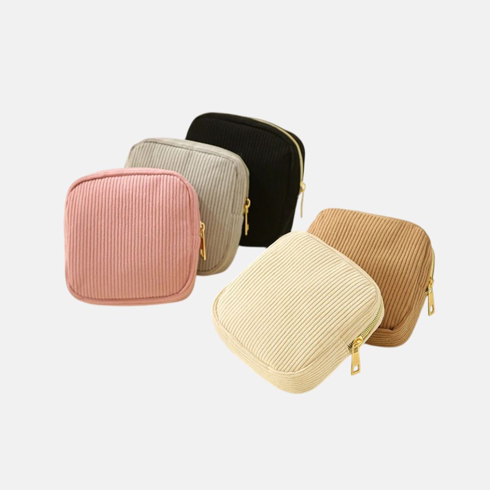 Velours Make-uptasje Set – Compact en Stijlvol