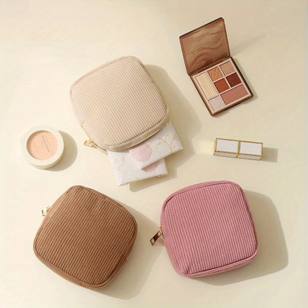 Velours Make-uptasje Set – Compact en Stijlvol