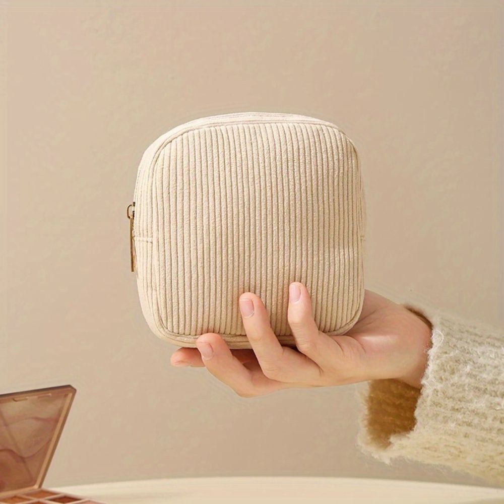 Velours Make-uptasje Set – Compact en Stijlvol